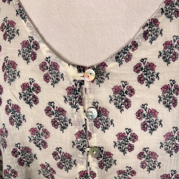 J Jill cotton v neck blouse - Picture 2 of 8